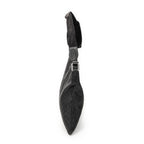 Bandolera Grande Plana Mensajero Negra Lona de Nailon Monogramada