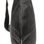 Shoulder Bag Large Flat Messenger Black Monogrammed Nylon Canvas