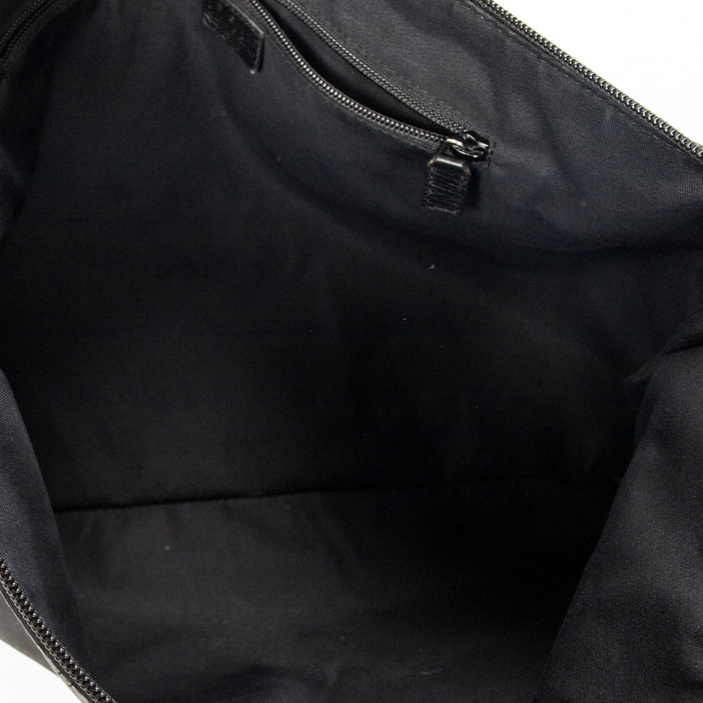 Shoulder Bag Large Flat Messenger Black Monogrammed Nylon Canvas