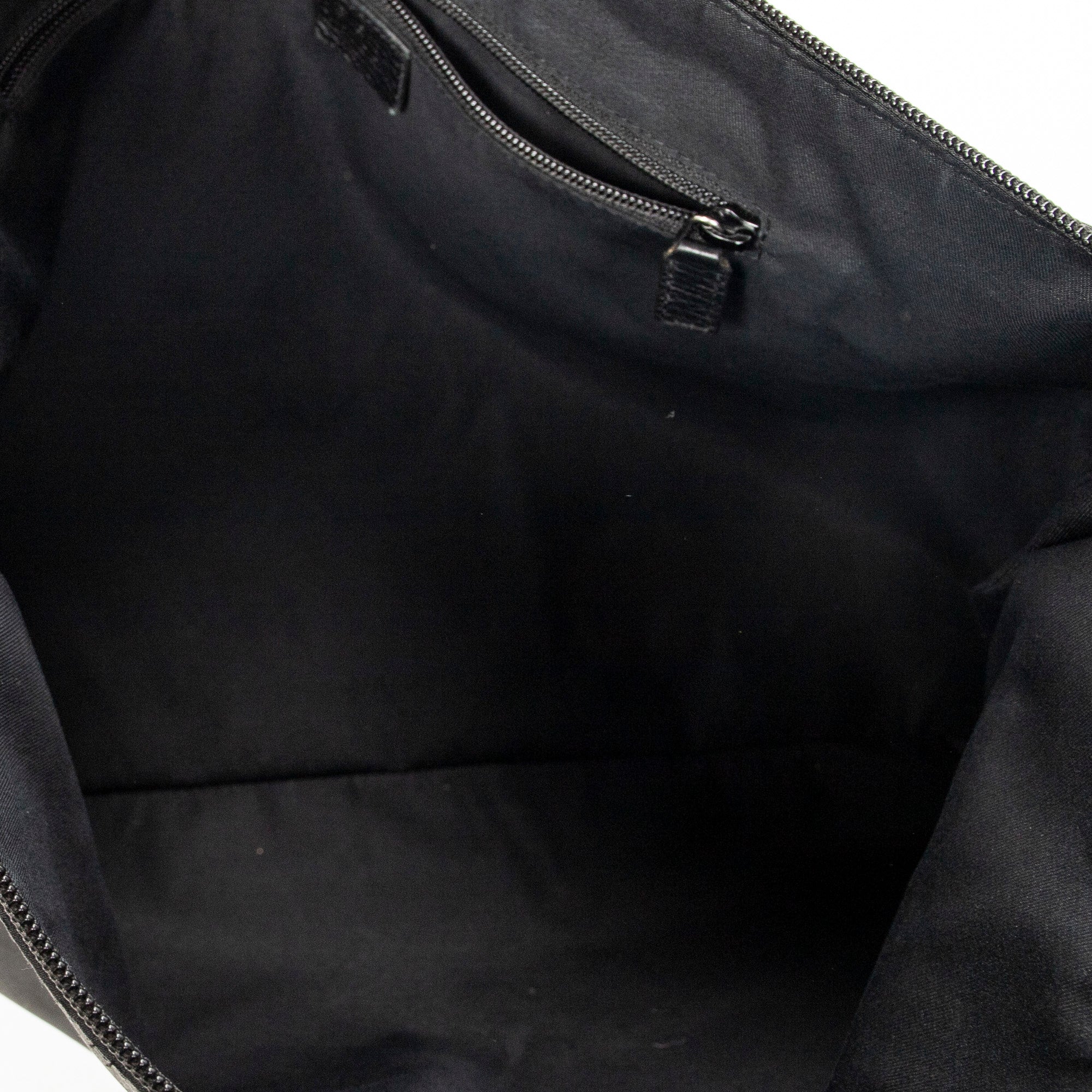 Shoulder Bag Large Flat Messenger Black Monogrammed Nylon Canvas