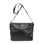 Shoulder Bag Large Flap Messenger Black Guccissima Leather