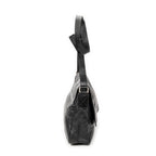 Shoulder Bag Large Flap Messenger Black Guccissima Leather
