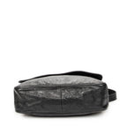 Shoulder Bag Large Flap Messenger Black Guccissima Leather