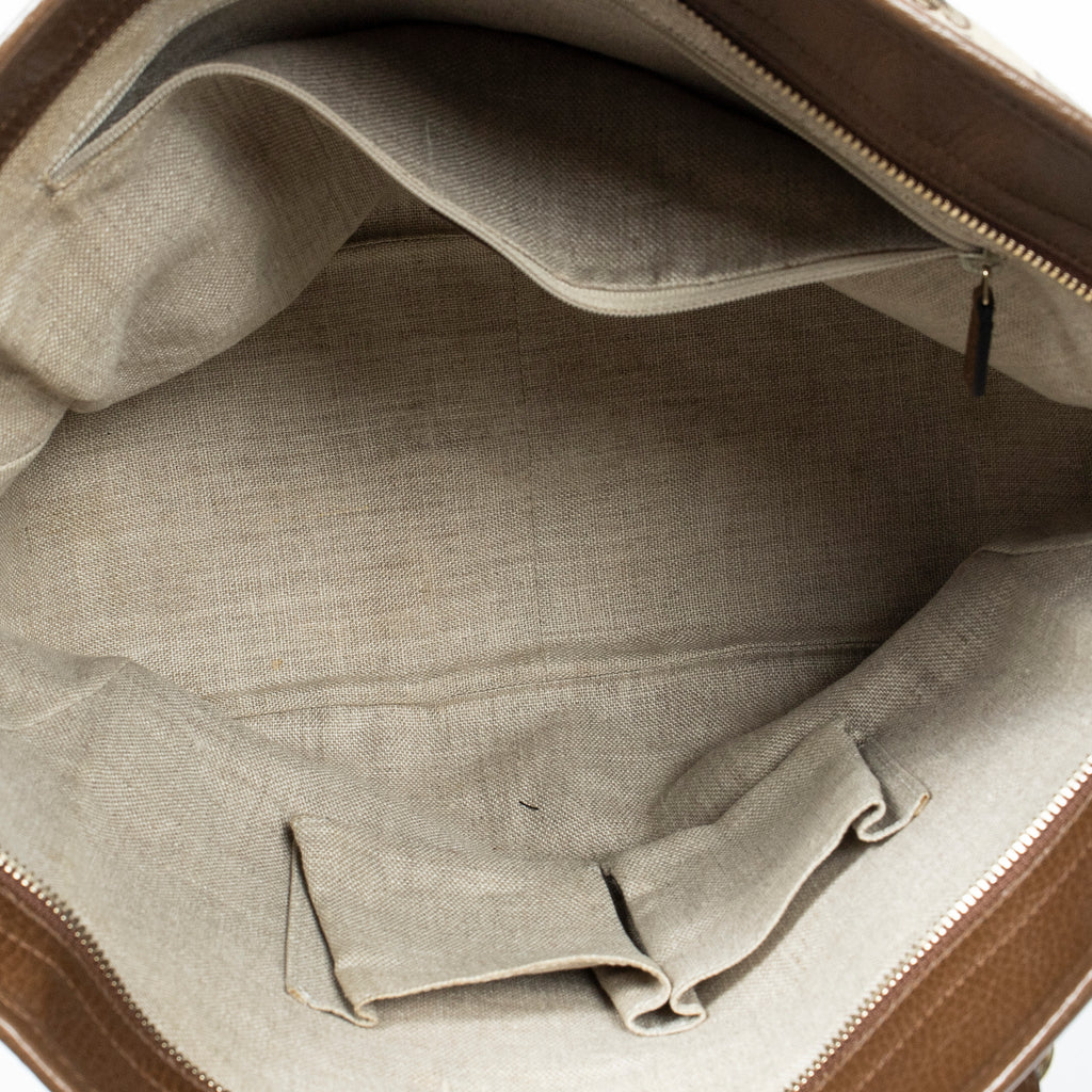 Bolso Bandolera Mediano Bree Tote Lona Monogrammed Beige