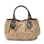 Shoulder Bag Medium Studded Pelham Tote Beige Monogrammed Canvas