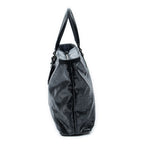 Shoulder Bag Large Web 500 Zip Tote Black Guccissima Imprint Coated Canvas