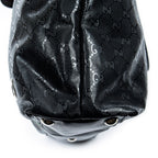 Shoulder Bag Large Web 500 Zip Tote Black Guccissima Imprint Coated Canvas