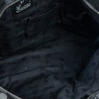 Shoulder Bag Large Web 500 Zip Tote Black Guccissima Imprint Coated Canvas