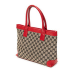 Shoulder Bag Zip Shopping Tote Beige Monogrammed Canvas