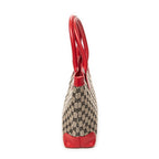 Shoulder Bag Zip Shopping Tote Beige Monogrammed Canvas