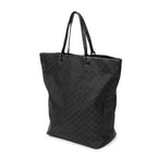 Shoulder Bag Large Tall Tote Black Monogrammed Nylon Canvas