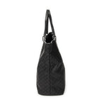 Shoulder Bag Large Tall Tote Black Monogrammed Nylon Canvas