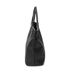 Shoulder Bag Large Tall Tote Black Monogrammed Nylon Canvas
