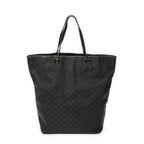 Shoulder Bag Large Tall Tote Black Monogrammed Nylon Canvas