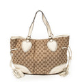 Shoulder Bag Large Tribeca Tassel Tote Beige Monogrammed Canvas