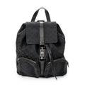 Backpack Large Jackie Drawstring Backpack Black Monogrammed Canvas