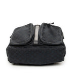 Backpack Large Jackie Drawstring Backpack Black Monogrammed Canvas