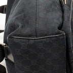 Backpack Large Jackie Drawstring Backpack Black Monogrammed Canvas