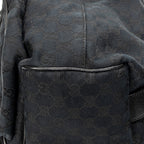 Backpack Large Jackie Drawstring Backpack Black Monogrammed Canvas