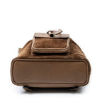Backpack Mini Bamboo Backpack Brown Suede Leather