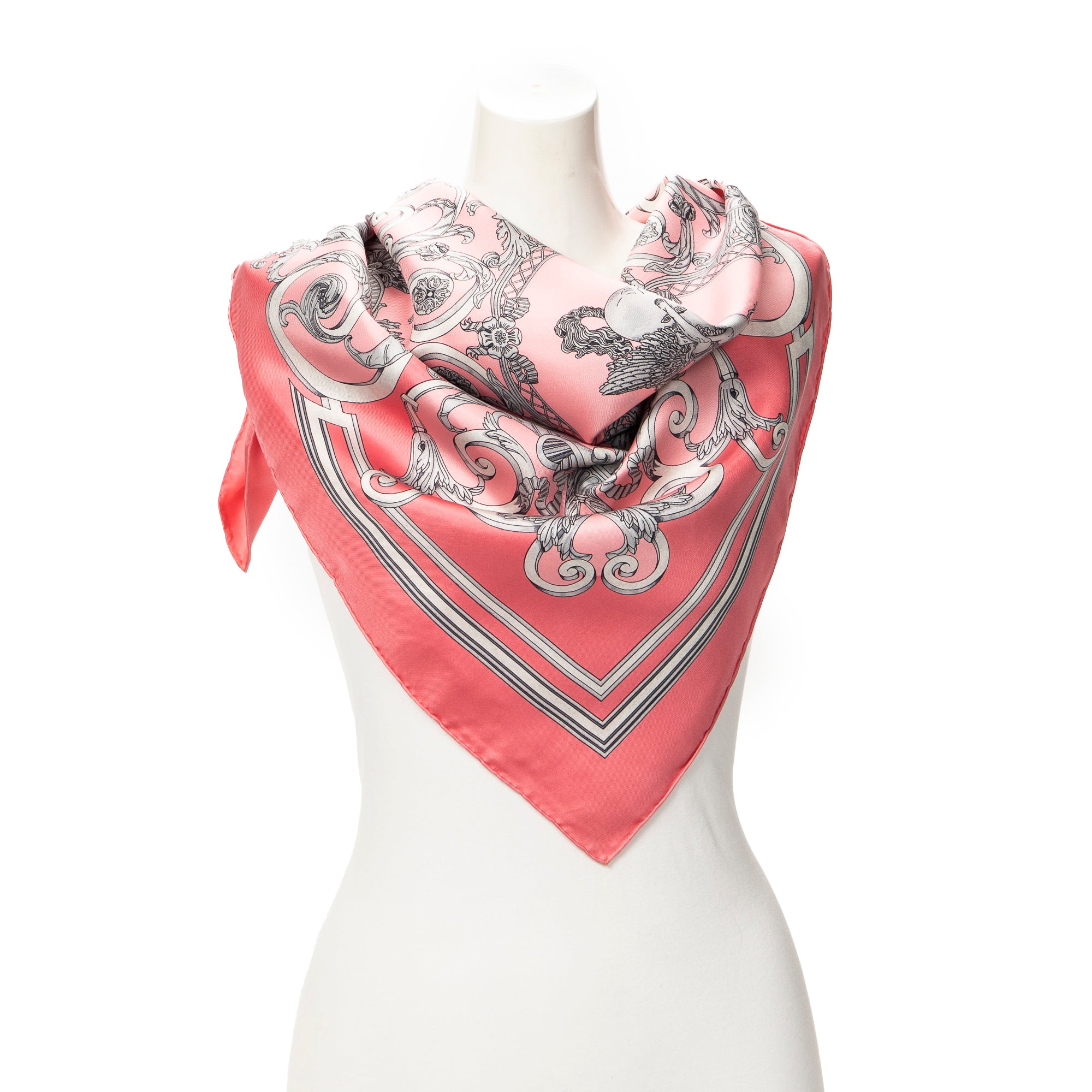Scarf Scarf Light Pink 100% Twill Silk