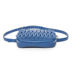 Waist Bag Small Belt Bag Blue Nappa Matelasse Leather