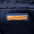 Waist Bag Small Belt Bag Blue Nappa Matelasse Leather