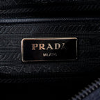 Shoulder Bag Double Buckle Flap Messenger Navy Nylon Canvas