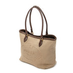 Shoulder Bag Jacquard Open Tote Beige Jacquard Canvas