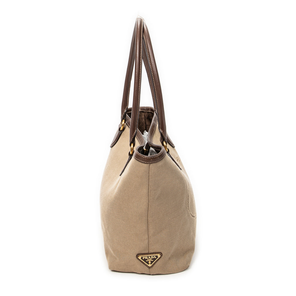 Shoulder Bag Jacquard Open Tote Beige Jacquard Canvas