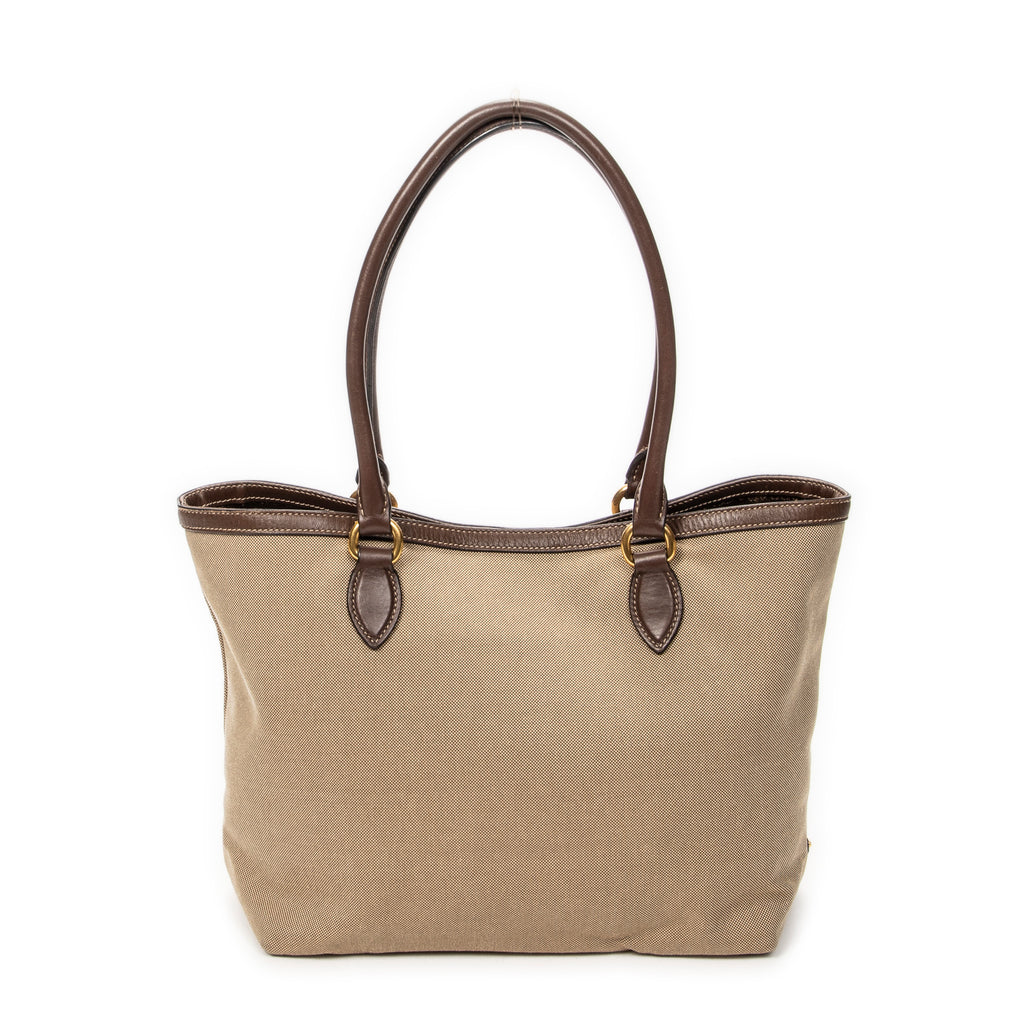 Shoulder Bag Jacquard Open Tote Beige Jacquard Canvas