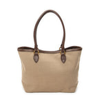 Shoulder Bag Jacquard Open Tote Beige Jacquard Canvas