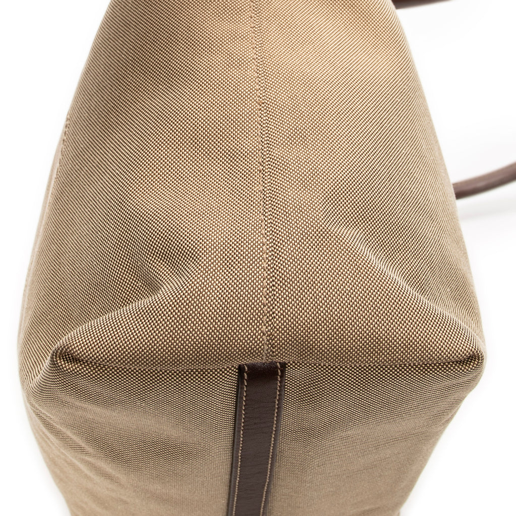 Shoulder Bag Jacquard Open Tote Beige Jacquard Canvas