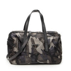 Shoulder Bag Convertible Camouflage Boston Green Camouflage Nylon Canvas