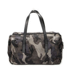 Shoulder Bag Convertible Camouflage Boston Green Camouflage Nylon Canvas