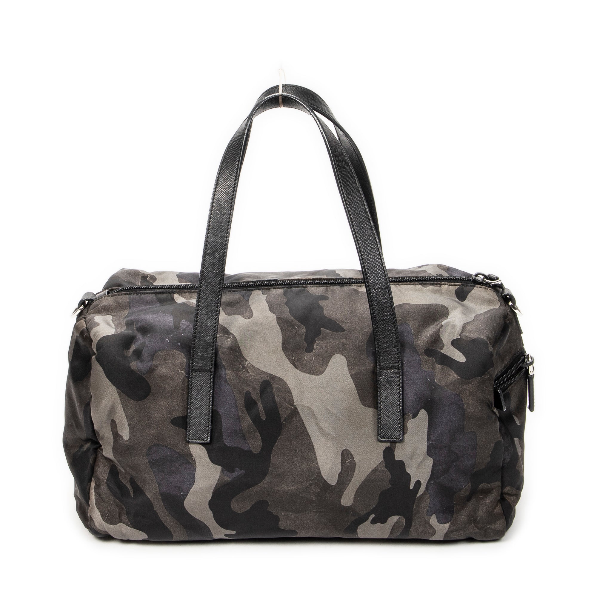 Shoulder Bag Convertible Camouflage Boston Green Camouflage Nylon Canvas
