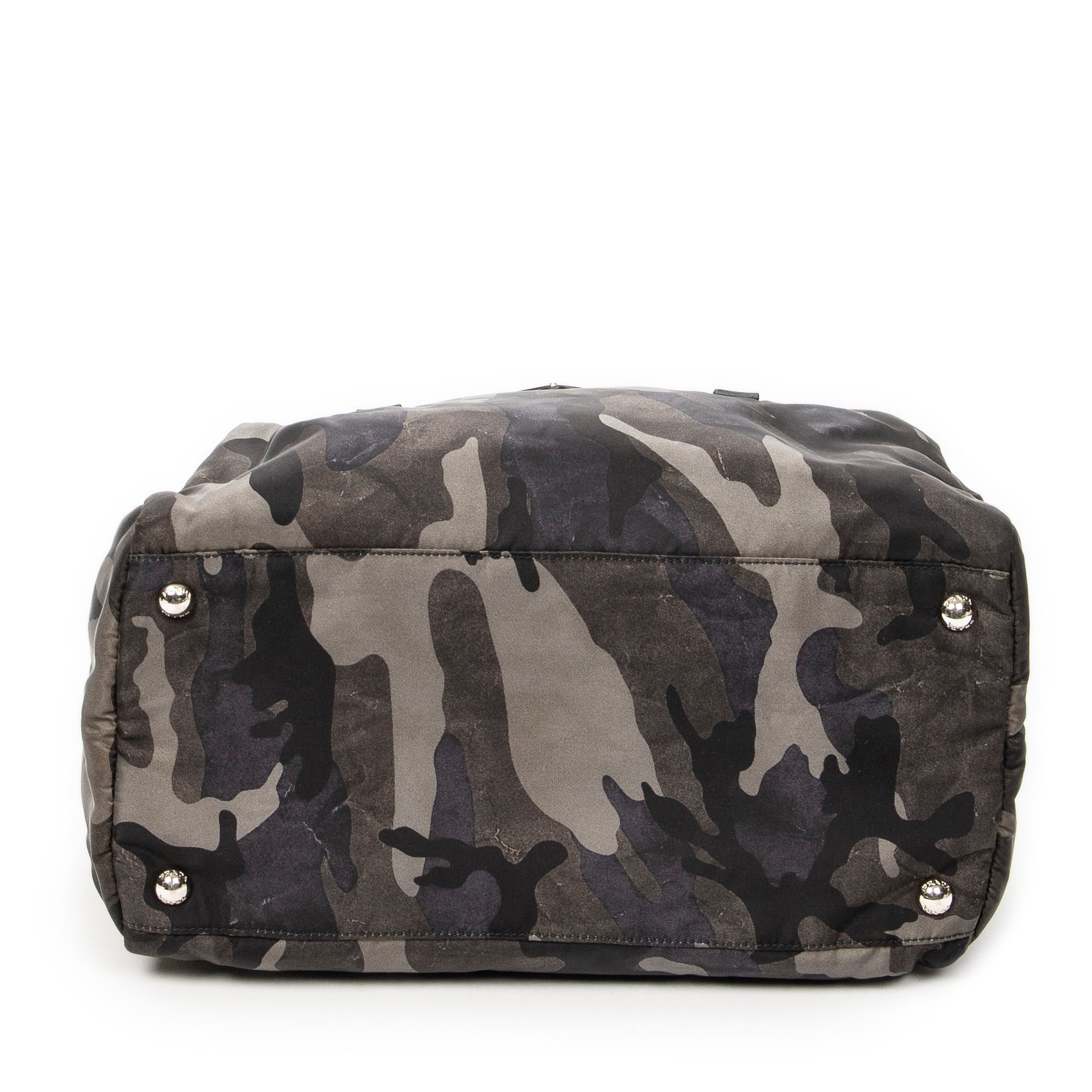 Shoulder Bag Convertible Camouflage Boston Green Camouflage Nylon Canvas