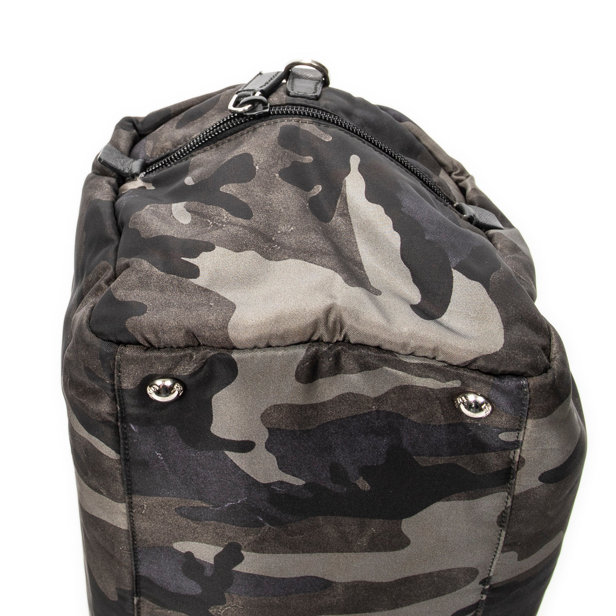 Shoulder Bag Convertible Camouflage Boston Green Camouflage Nylon Canvas