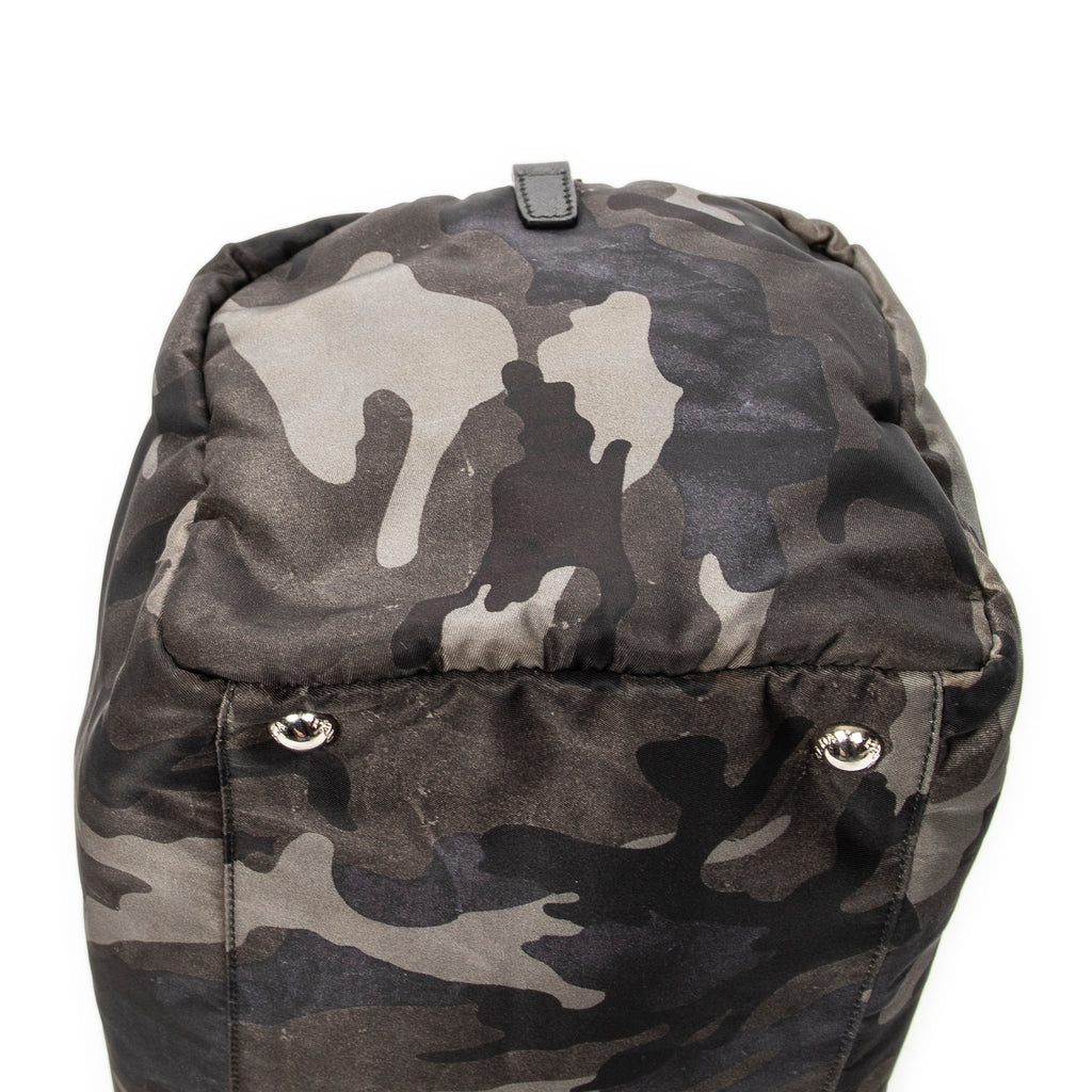 Shoulder Bag Convertible Camouflage Boston Green Camouflage Nylon Canvas