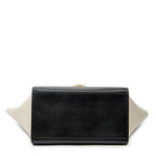 Shoulder Bag Small Tricolor Trapeze Black Calfskin Leather