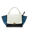 Shoulder Bag Medium Tricolor Trapeze Black Calfskin Leather