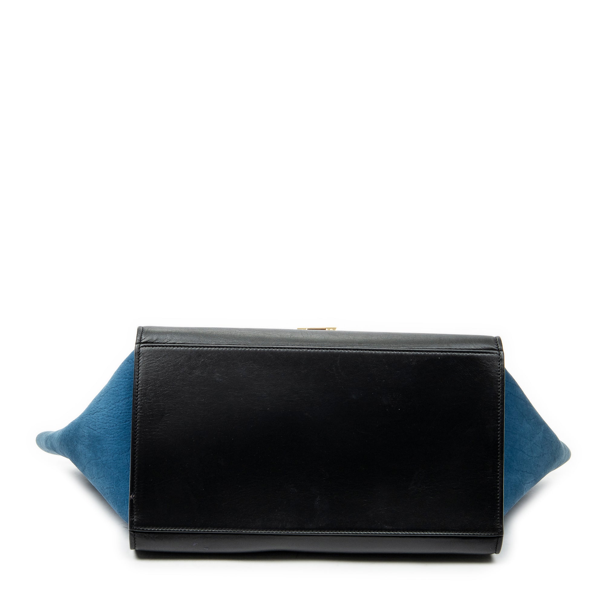 Shoulder Bag Medium Tricolor Trapeze Black Calfskin Leather