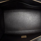 Shoulder Bag Medium Tricolor Trapeze Black Calfskin Leather