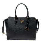 Shoulder Bag Convertible Magnetic Snap Tote Black Saffiano Leather