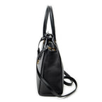 Shoulder Bag Convertible Magnetic Snap Tote Black Saffiano Leather