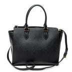 Shoulder Bag Convertible Magnetic Snap Tote Black Saffiano Leather