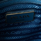 Shoulder Bag Small Zip Promenade Blue Saffiano Leather