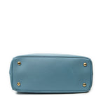 Shoulder Bag Medium Open Tote Light Blue Saffiano Leather