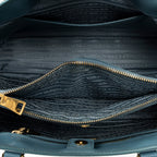 Shoulder Bag Medium Open Tote Light Blue Saffiano Leather