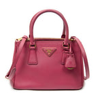 Shoulder Bag Mini Galleria Double Zip Tote Fuchsia Pink Saffiano Leather